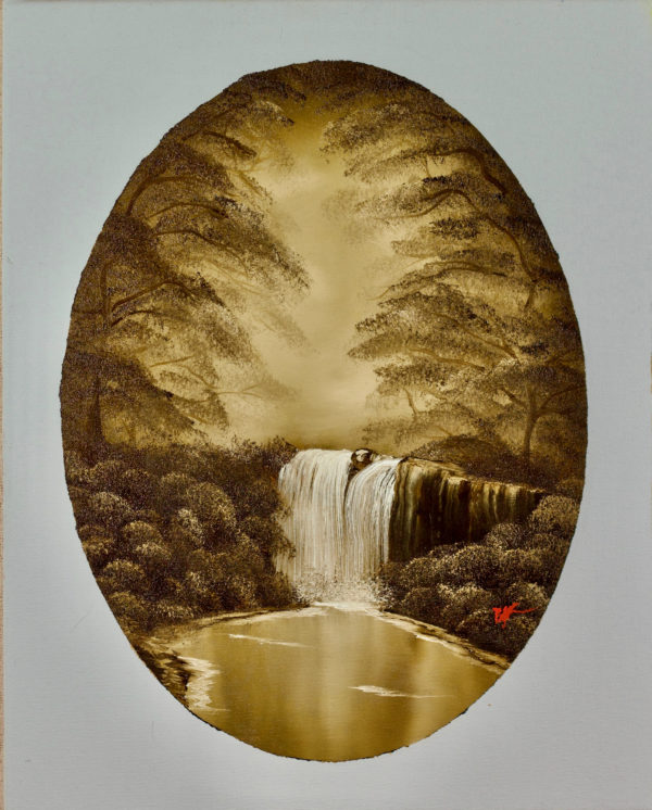 Sepia Waterfall, Oval - Image 2