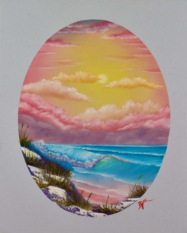 Sunrise by the Sea, Oval - Image 6