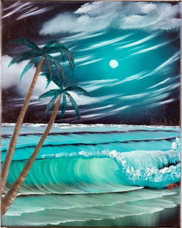 Night Palms Seascape - Image 6
