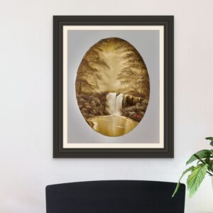 Sepia Waterfall, Oval