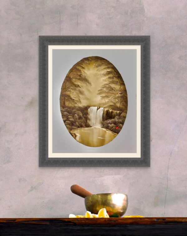 Sepia Waterfall, Oval - Image 4