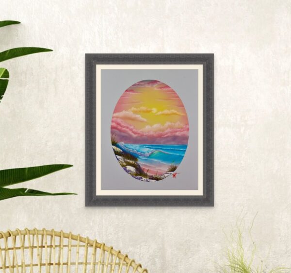 Sunrise by the Sea, Oval - Image 4